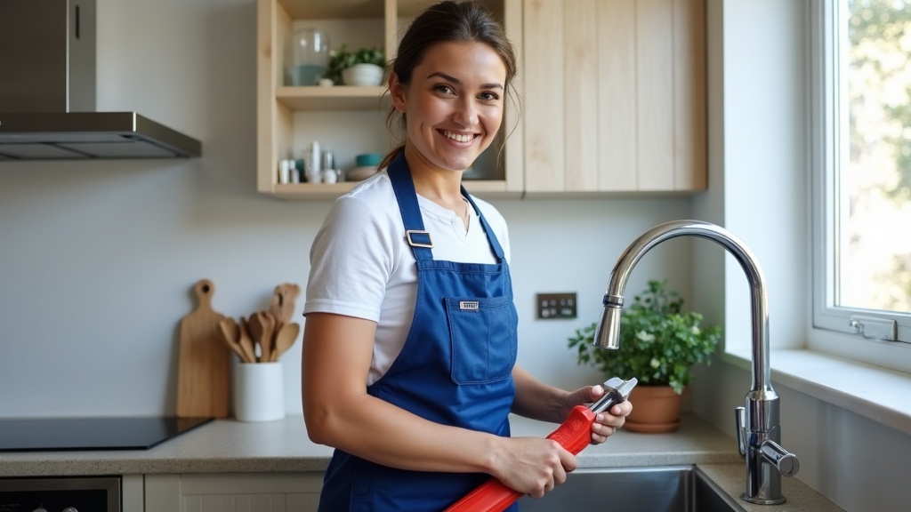 Professional plumber working in a Collinsville, IL home